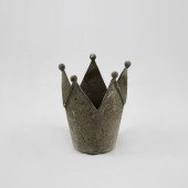 Vaso Zinco Coroa  - 13cm
