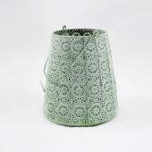 Lanterna Metálica Rendilhada de cor Ver  - 18cm